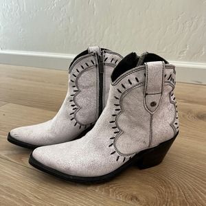 EUC $275 Liberty Black Western Leather Booties